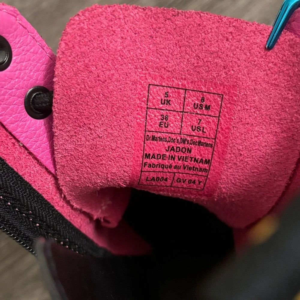 Dr. Martens Bold Pink Combat Boots - Picture 4 of 4